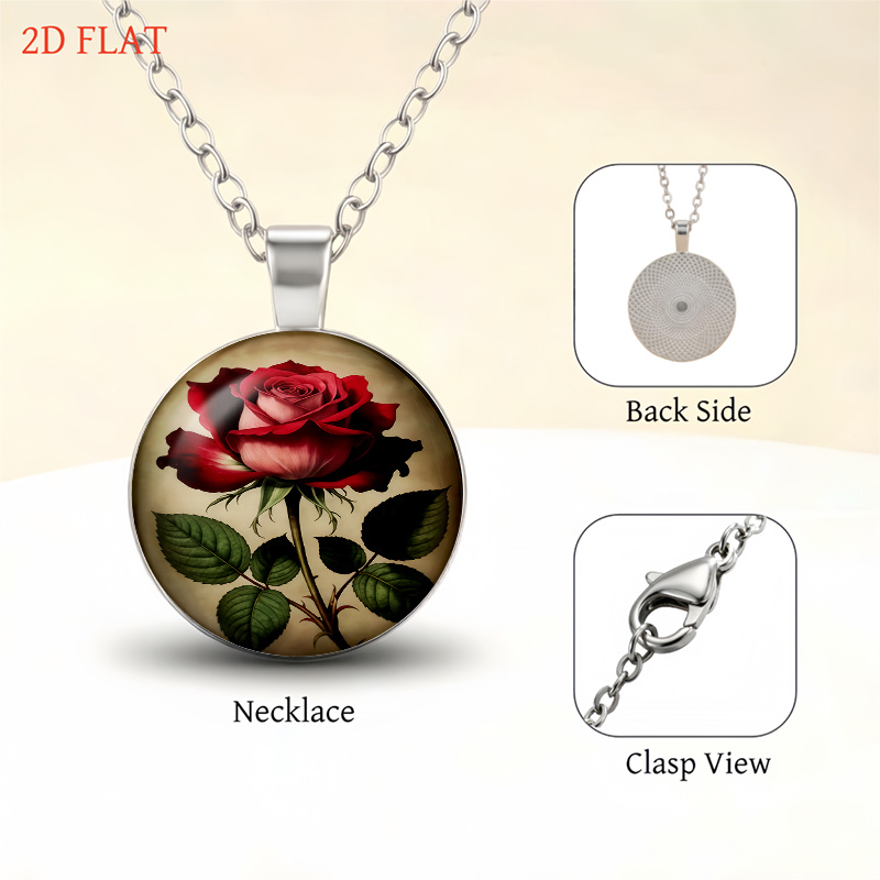 5pc Women's Halloween Rose-Themed Jewellery Set, Festive Gift